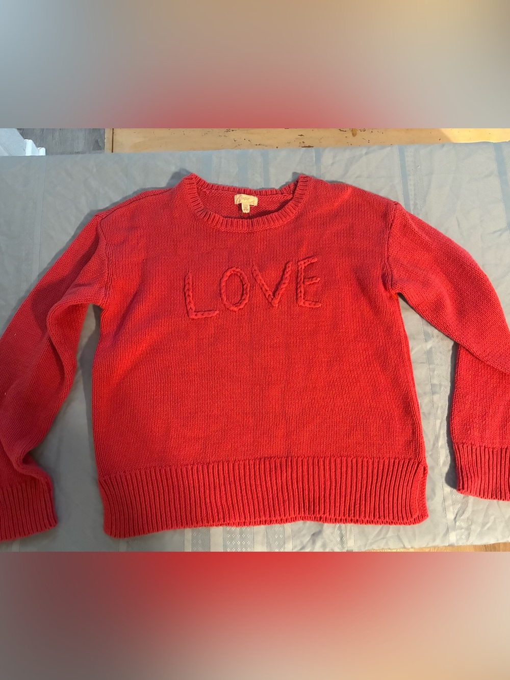 Women's XL 'Love' Crewneck Knit Sweater
